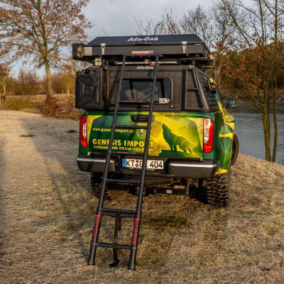 Scară telescopică Alu-Cab, 2,60 metri, inclusiv suporturi și sac