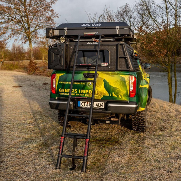 Scară telescopică Alu-Cab, 2,60 metri, inclusiv suporturi și sac