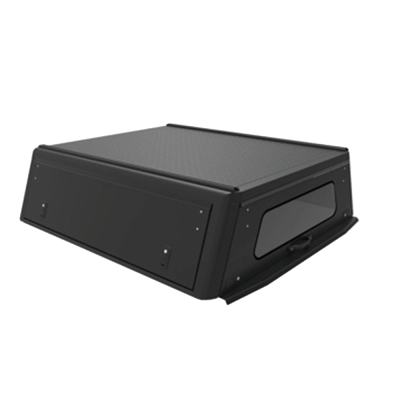 Alu-Cab Canopy Explorer Ford Ranger 2012+ D/CAB Negru - suprafață netedă