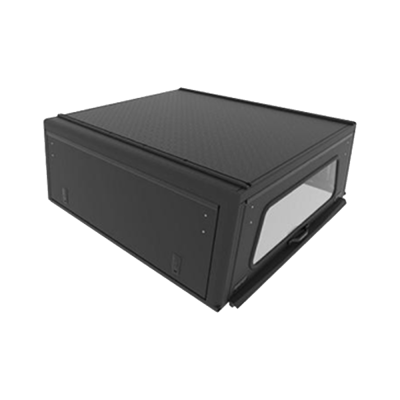 Alu-Cab Canopy Explorer Toyota Land Cruiser 79 1984+ D/CAB Negru - suprafață netedă