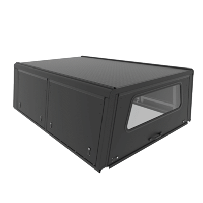 Alu-Cab Canopy Explorer Toyota Land Cruiser 79 1984+ S/CAB Negru - suprafață netedă