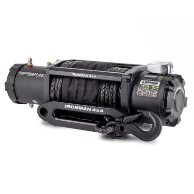 Troliu wirelless IRONMAN 4x4 - 12.000 lbs (5454 kg) 6.0 cp 12v cu cablu sintetic garantie 5 ani