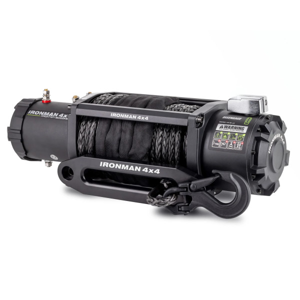 Troliu wirelless IRONMAN 4x4 - 12.000 lbs (5454 kg) 6.0 cp 12v cu cablu sintetic garantie 5 ani