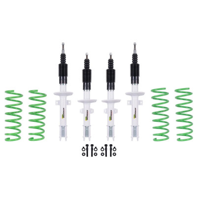 Kit complet suspensie +35 mm cu amortizoare off road Nitrogas. kit coborare motor inclus. NUMAI pentru motor diesel.
